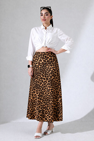 Pure Class Elegant Polka Dot Patterned Pleated Skirt