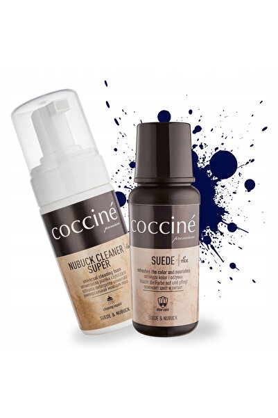 Coccine Set 2 in 1, Coccine, Suede Renovator, Bleumarin, 75ml + Spuma de cura...