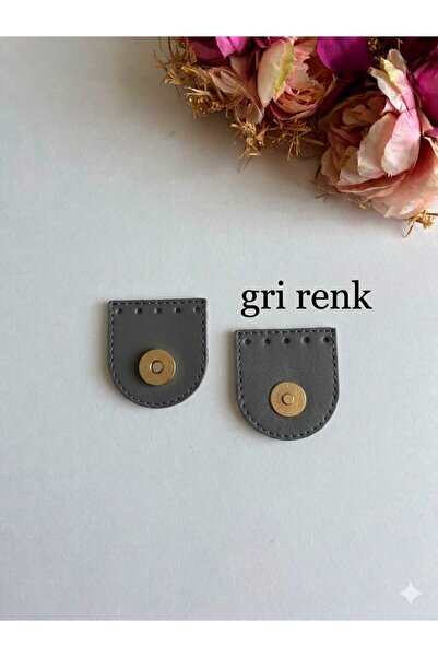 zg hobi aksesuar Oval Sew-On Magnet Made of Faux Leather for Knitted Bags