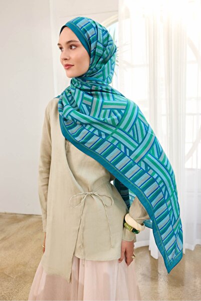 Silk Home Urban Hours Lines Indigo Mayda Šal