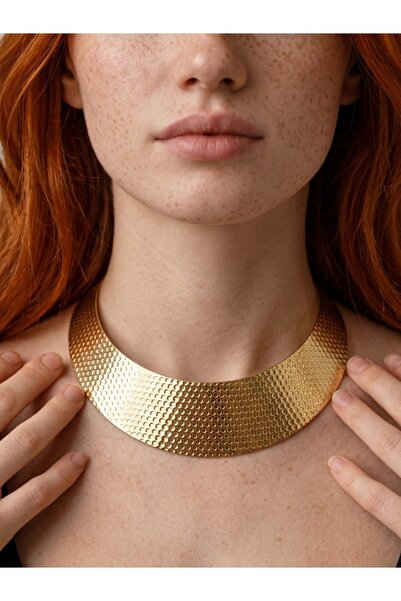 COCOSH TAKI Gold Statement Choker Statement Choker Stylish Evening Dress Neck...