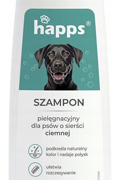 bros Happs Șampon de îngrijire pentru câini cu blană închisă la culoare 200ml