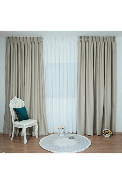 ArasyaHome Draperie Ibiza de Textura Groasa 90% Blackout Crem
