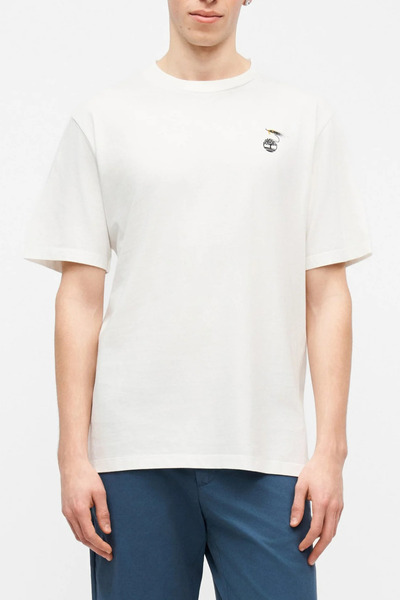 Timberland Comfortable Fit Men's White Slogan T-Shirt