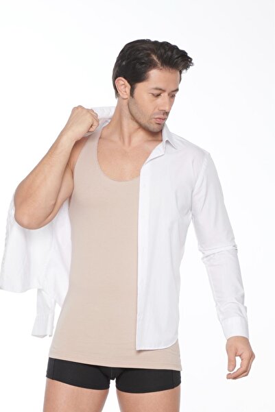 HM CEVHER 2-Pack Men's Skin Color Invisible Undershirts White Shirts&T-Shirts...
