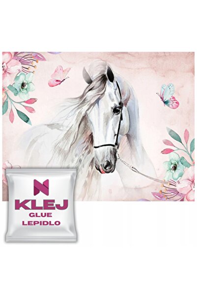 Naklejkomania Fototapet Pentru Camera Unui Copil, Cal Pe Fundal Pastel, 260x390