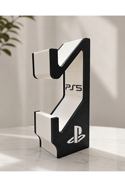 Triforge3D 3D PS5 Uyumlu İkili Oyun Kolu Standı Siyah Beyaz Controller Tutucu...