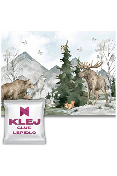 Naklejkomania Fototapet Cu Animale Din Padure 260x390 Pentru Camera Copiilor