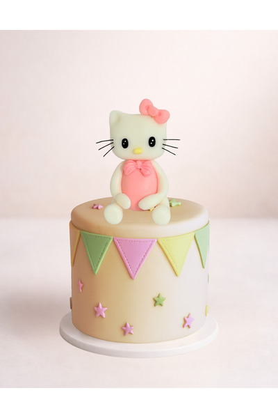 FigurinArt Figurină tort pastă de zahăr - Hello Kitty - Handmade