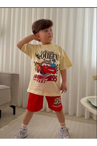 Huzeyfe Kids ERKEK ÇOCUK ŞİMŞEK MCQUEEN ŞORTLU TAKIM
