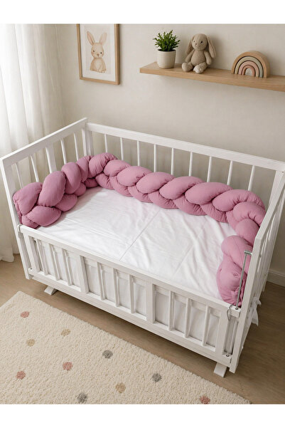 Baby Clime 240 cm Knitted Crib Protector 3-Sided Knitted Protection Mat - Cri...