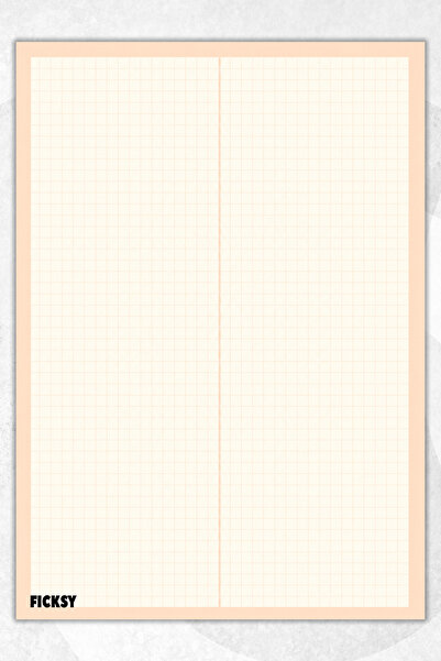 Ficksy A4 Notepad Checkered Notebook - 50 Sheets - Memopad - Notepad - Notepa...
