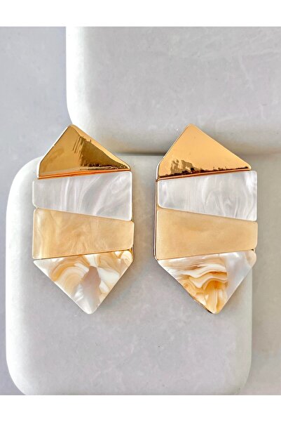 İkon Aksesuar Özel Seri Renkli Üçgen Küpe