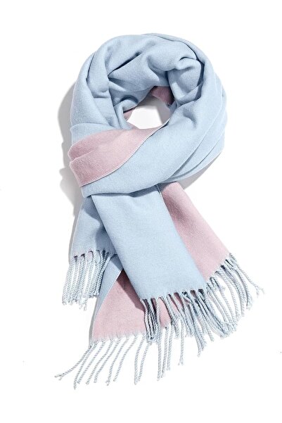 OEM Eșarfă Pashmina Reversibilă Unisex de Iarnă Moale și Călduroasă Albastru-...
