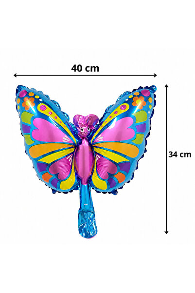 genaja Balon Folie Fluture Multicolor, 40 x 34 cm, pentru Petreceri și Evenim...