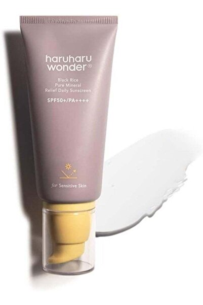 Haruharu Wonder واقي الشمس اليومي بلاك رايس بيور مينرال ريليف 50 مل، تركيبة آ...
