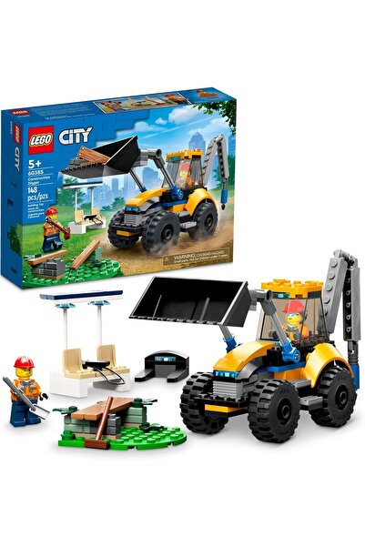 LEGO لعبة بناء حفارة المدينة 60385 - نموذج حفارة مع أدوات وشخصيات صغيرة، مجمو...