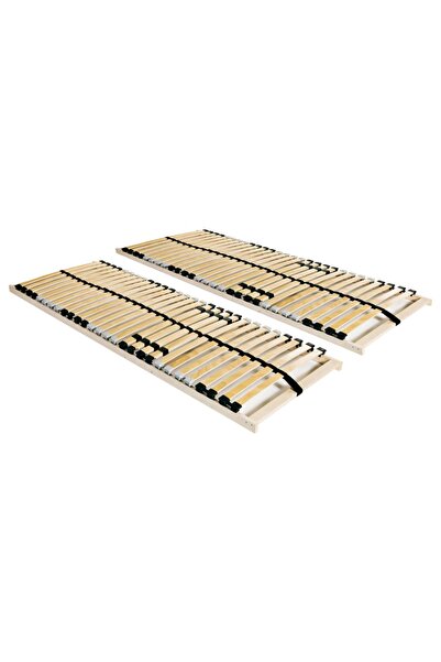 vidaxl Baze de pat cu șipci, 2 buc., 28 șipci, 7 zone, 80 x 200 cm