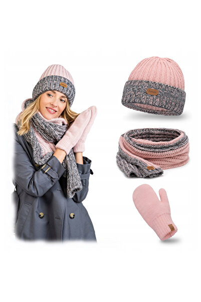 Pamami Set de iarna pentru femei, pamami, roz, marime ajustata, material: 15%...
