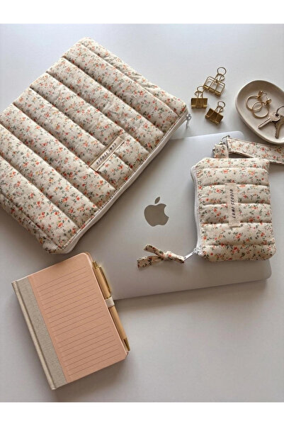 lumi Studio Küçük Kır Çiçekleri Macbook Laptop Tablet Kılıfı - Çantası / Cüzd...