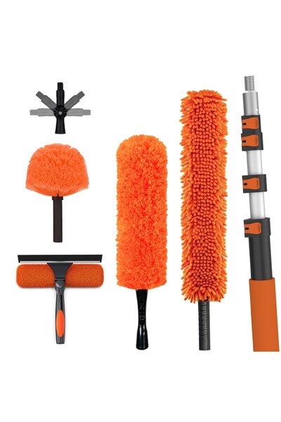 LASOLE Racleta Multifuncionala, Mop Pentru Praf si Panze de Paianjen, Extensi...