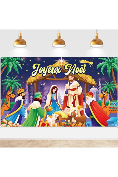 Dpkow Banner Decorativ Craciun, Joyeux Noël, Decor Exterior Si Interior, Mate...