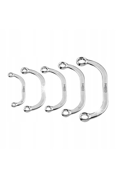 NEO Tools Set complet de chei inelare curbate 9-22mm, 5 bucăți, 09-176