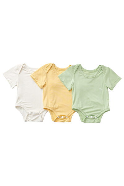 Anvi Baby Organic Bamboo Spandex Bodysuit Light - Mint - 3 Pcs