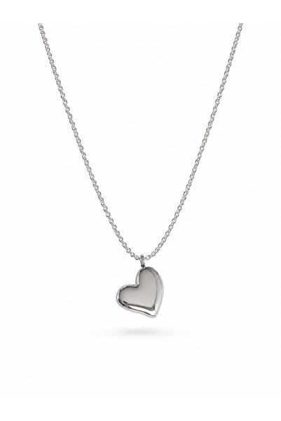 serelya 316L Steel Silver Color Minimal Heart Design Necklace