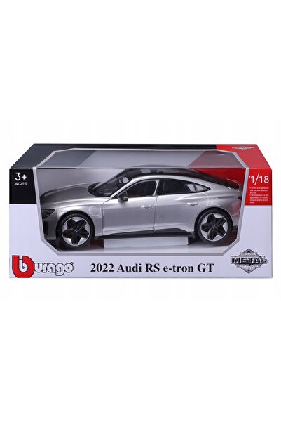 BBURAGO AUDI RS E-TRON GT 2022 MODEL METALIC 1:18 ARGINTIU