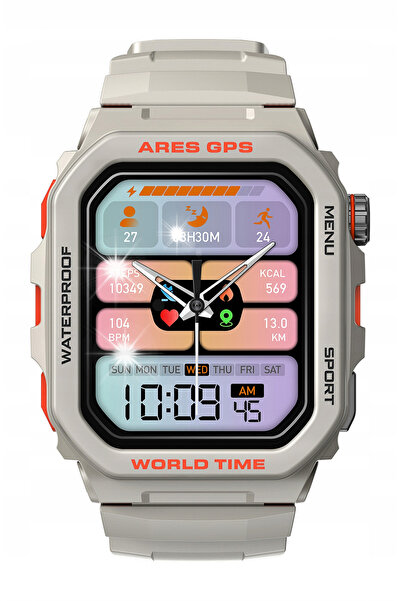 Zeblaze Smartwatch Ares GPS Alb AMOLED Alexa 3ATM 14 zile autonomie baterie