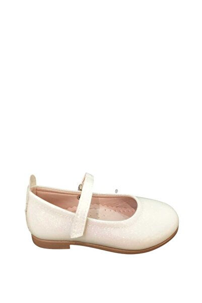 Kidimo Girls' Shiny Silvery Ballet Flats