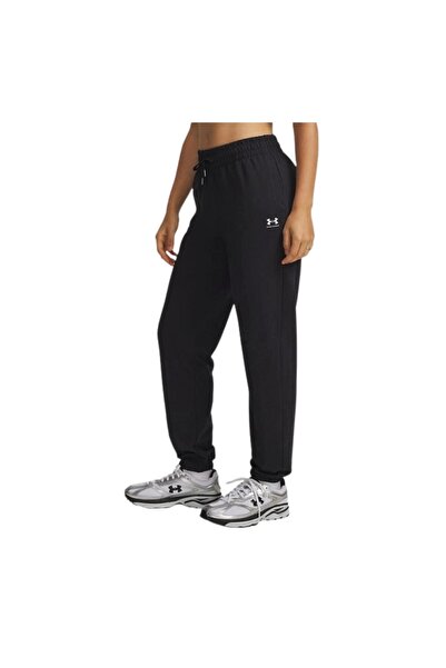 Under Armour A6011020-001 سروال رياضي نسائي من قماش تيري باللون الأسود