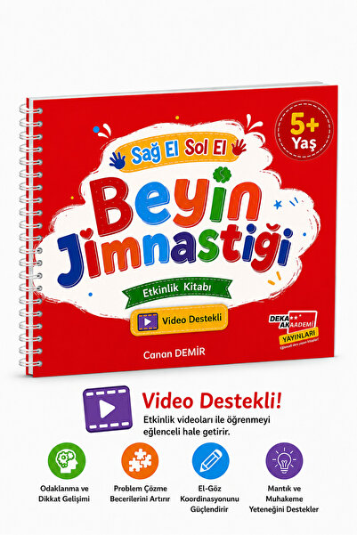 Dikkat Atölyesi Yayınları Beyin Jimnastiği 5-8 Yaş Etkinlik Kitabı