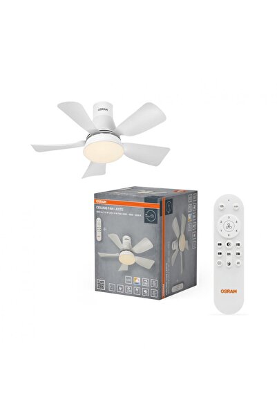 Osram Leste Ventilator de tavan cu LED, CCT 21W 1800lm, Reglabil, Alb, Teleco...