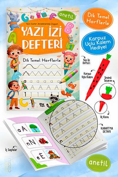 Parodi Yayınları Yazı İzi Defteri | Kabartmalı Harflerle Yazı Öğreten Etkinli...