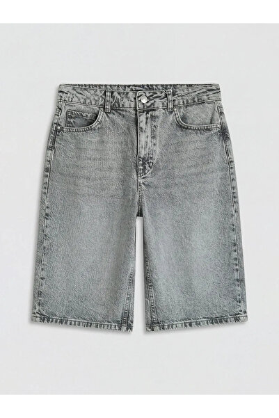 LC Waikiki Anthracite Bermuda Fit Women's Jean Shorts