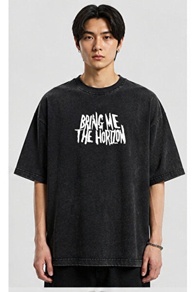 OPPPSSS Bring Me the Horizon Printed Washable Oversize T-Shirt Unisex Metalco...