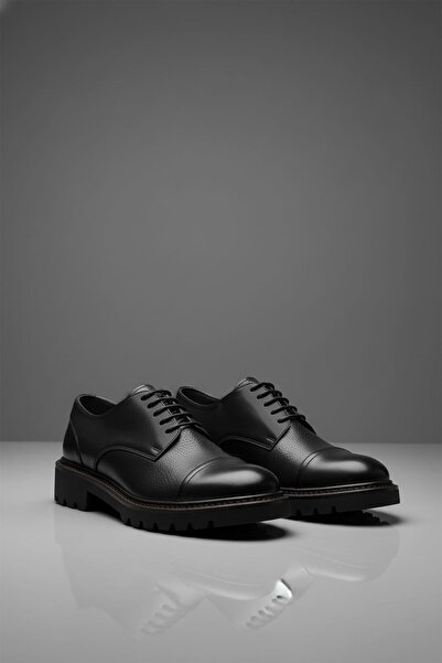 gizlitopuk 5.5 cm Height Increasing Hidden Heel Black Genuine Leather Men's C...