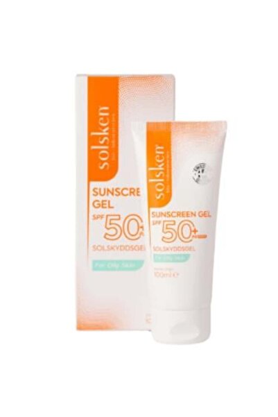 SOLSKEN Sunscreen Gel Spf 50+ for Oily Skin Shine-Free Formula Solskin - 100ml