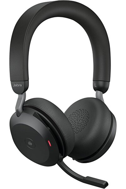 Jabra سماعات رأس ستيريو Evolve2 75 Link 380 AMS، لون أسود، لاسلكية، توضع فوق ...