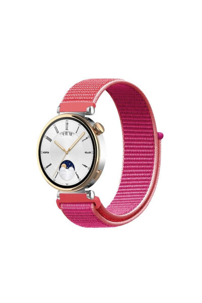 OEM Λουράκι νάιλον με κλείσιμο Velcro για Huawei Watch GT 5 41mm Ανοιχτό Κόκκινο