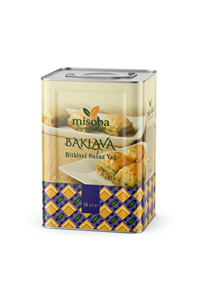 Misoba Tereyağı Aromalı Baklavalık Bitkisel Susuz Yağ 18 L (17 Kg)