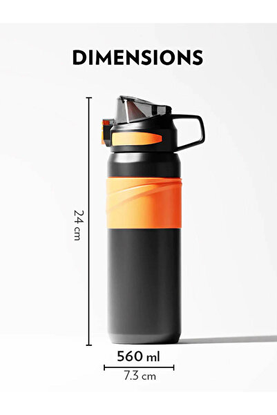 Borosil Vacuum Adventure Sipper Bottle, Green 560Ml