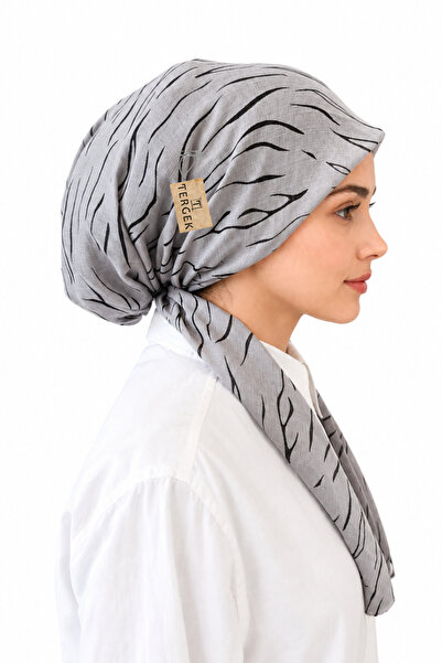 Tergek Lace-Up Bandana Dark Gray, Black Patterned Women's Practical Daily Spo...