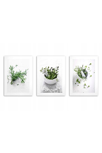DecoWalls Set Tablouri Pentru Bucatarie Herbs, Deco Walls, Digital Print, Pen...