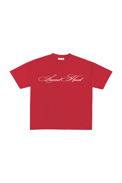 lethestudios Sacred Heart Baskılı T-Shirt
