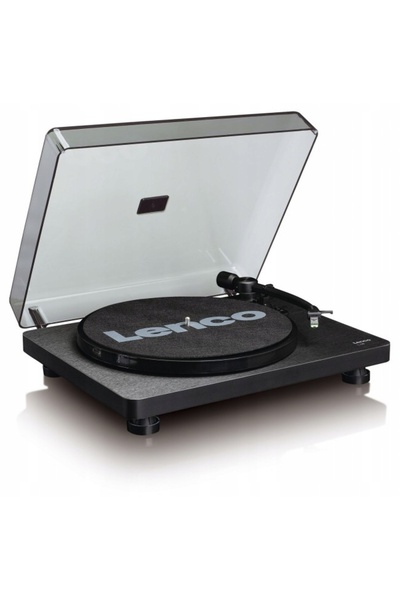 Lenco Gramofon L-30 33 1/3 RPM 45 RPM semi-automat cu bandă magnetică negru