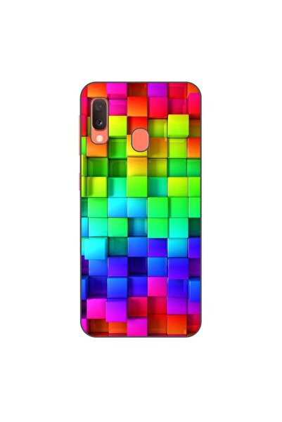 OEM Husa compatibila cu Samsung Galaxy A20e Silicon Gel Tpu Model Colorful Cubes