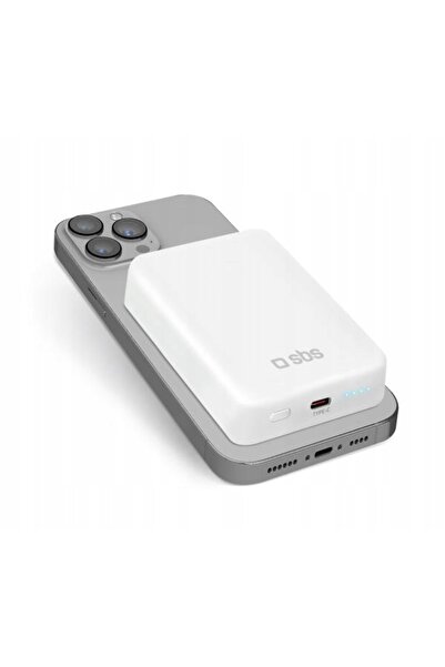 SBSAATGUMUSAKSESUAR Powerbank SBS TEBB10000MAG1CW 10000 mAh Magsafe10W USB-C Alb